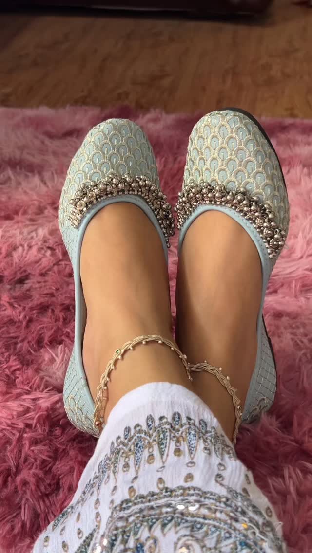 Light Blue Payal Jutti sizes 35 to 40